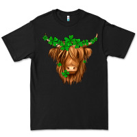 Black St. Patrick’s Day Long Hair Shaggy Cow Premium Tee - Jasminsmagicworld