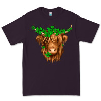 Plum St. Patrick’s Day Long Hair Shaggy Cow Premium Tee - Jasminsmagicworld