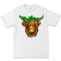 White St. Patrick’s Day Long Hair Shaggy Cow Premium Tee - Jasminsmagicworld