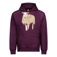 Mauve Wine sheep Urban Hoodie - FaDigitalArtStudio