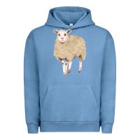 Pigment Pebble Blue sheep Urban Hoodie - FaDigitalArtStudio