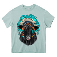 Arona black angus indian headdress Heavy Core Tee - JahusDesignShop