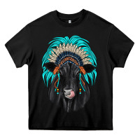 Black black angus indian headdress Heavy Core Tee - JahusDesignShop