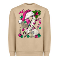 Mushroom Pink Christmas Breast Cancer Ribbon Volleyball Heavyweight Sweatshirt - BundleAndBundleShop