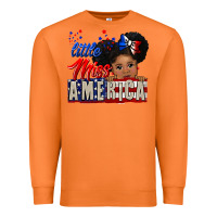 Carrot little miss america black girl peekaboo Premium Sweatshirt - CowGirlArtShop