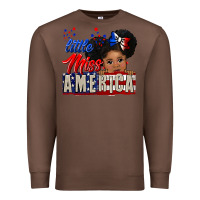 Chestnut little miss america black girl peekaboo Premium Sweatshirt - CowGirlArtShop