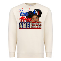 Sandshell little miss america black girl peekaboo Premium Sweatshirt - CowGirlArtShop