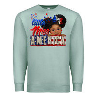 Seafoam little miss america black girl peekaboo Premium Sweatshirt - CowGirlArtShop
