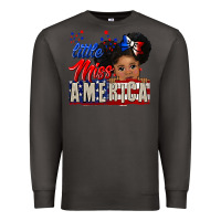 Smoke little miss america black girl peekaboo Premium Sweatshirt - CowGirlArtShop