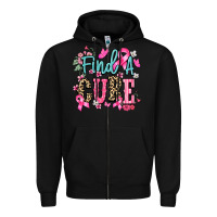 Black find a cure Zipper Hoodie - NancyCooperArtShop