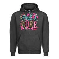 Charcoal Heather find a cure Zipper Hoodie - NancyCooperArtShop