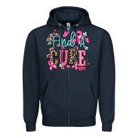 Navy find a cure Zipper Hoodie - NancyCooperArtShop