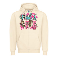 Sandshell find a cure Zipper Hoodie - NancyCooperArtShop