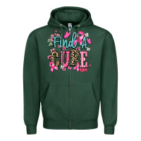 Sports Green find a cure Zipper Hoodie - NancyCooperArtShop