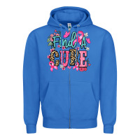 True Royal find a cure Zipper Hoodie - NancyCooperArtShop