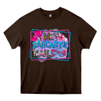 Chocolate Brown me sarcastic nah Heavy Core Tee - AdoDesignShop