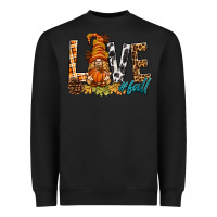 Black Love Fall Gnome Heavyweight Sweatshirt - BundleAndBundleShop