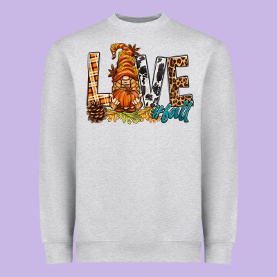 Love Fall Gnome Heavyweight Sweatshirt Designed By Bundleandbundleshop