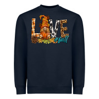 Navy Love Fall Gnome Heavyweight Sweatshirt - BundleAndBundleShop