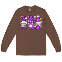 Chestnut Purple Winter Gnomies Long Sleeve Tee - BundleAndBundleShop