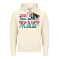 Vintage Artic just a good mom with a hood playlist Vintage Hoodie - MaliasSmallBusiness