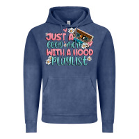 Vintage Denim just a good mom with a hood playlist Vintage Hoodie - MaliasSmallBusiness