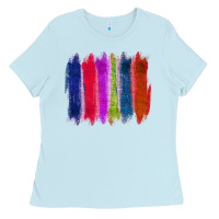 Baby Blue Colored Jute Brush Strokes Ladies Tee - Bettercallsaul