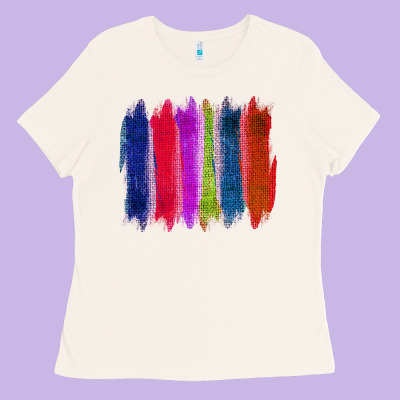 Colored Jute Brush Strokes Ladies Tee Designed By Bettercallsaul