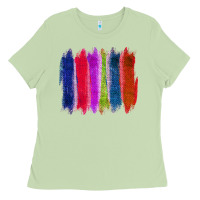 Matcha Colored Jute Brush Strokes Ladies Tee - Bettercallsaul