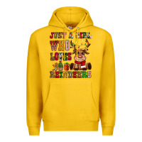 Lemon just a girl who loves reindeers Premium Hoodie - CowGirlArtShop
