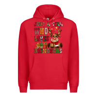 Red just a girl who loves reindeers Premium Hoodie - CowGirlArtShop