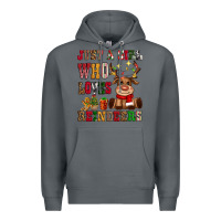 Rock just a girl who loves reindeers Premium Hoodie - CowGirlArtShop