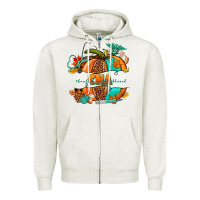 Oatmeal Heather cna pumpkin nurse Zipper Hoodie - NancyCooperArtShop