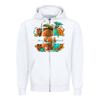 White cna pumpkin nurse Zipper Hoodie - NancyCooperArtShop