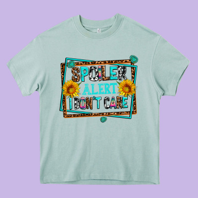Spoiler Alert I Dont Care Heavy Core Tee Designed By Adodesignshop