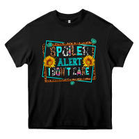 Black spoiler alert i dont care Heavy Core Tee - AdoDesignShop