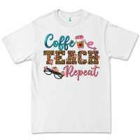 White coffee teach repeat Premium Tee - BundleAndBundleShop