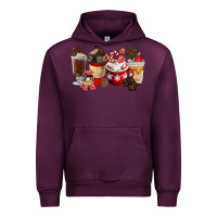 Mauve Wine Chocolate Love Coffee Cups Urban Hoodie - FaDigitalArtStudio