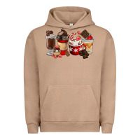 Pigment Burro Chocolate Love Coffee Cups Urban Hoodie - FaDigitalArtStudio