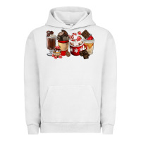 Pigment Lunar Rock Chocolate Love Coffee Cups Urban Hoodie - FaDigitalArtStudio