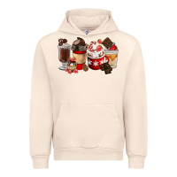 Sandshell Chocolate Love Coffee Cups Urban Hoodie - FaDigitalArtStudio