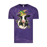 Cloud Purple mardi gras cow Vintage Tee - MaliasSmallBusiness