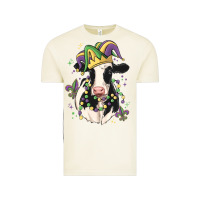 Vintage Arctic mardi gras cow Vintage Tee - MaliasSmallBusiness