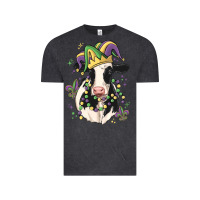 Vintage Black mardi gras cow Vintage Tee - MaliasSmallBusiness