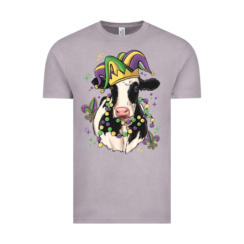 Mardi Gras Cow Vintage Tee by MaliasSmallBusiness | Teevron
