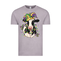 Vintage Zinc mardi gras cow Vintage Tee - MaliasSmallBusiness