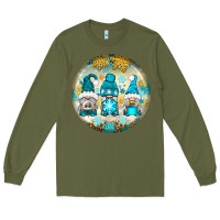 Army Green Winter Gnomies Ornament Long Sleeve Tee - BundleAndBundleShop