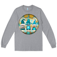 Heather Grey Winter Gnomies Ornament Long Sleeve Tee - BundleAndBundleShop