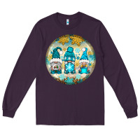 Plum Winter Gnomies Ornament Long Sleeve Tee - BundleAndBundleShop