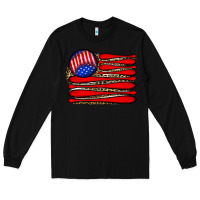 Black leopard baseball flag5 Long Sleeve Tee - JahusDesignShop